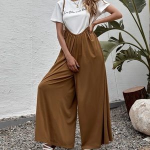 Solid Wide Leg Cami Jumpsuit